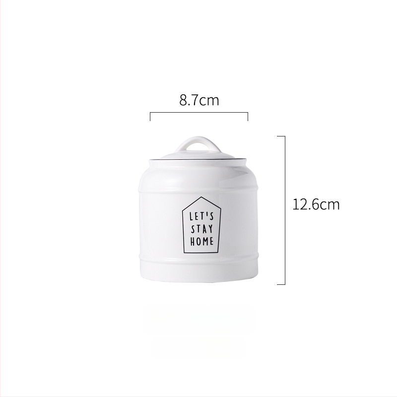 Κεραμικό δοχείο αποθήκευσης τροφών για γάτες και σκύλους | Αεροστεγές καπάκι | Πολυχρηστικό για αποξηραμένα φρούτα, καραμέλες και τσάι