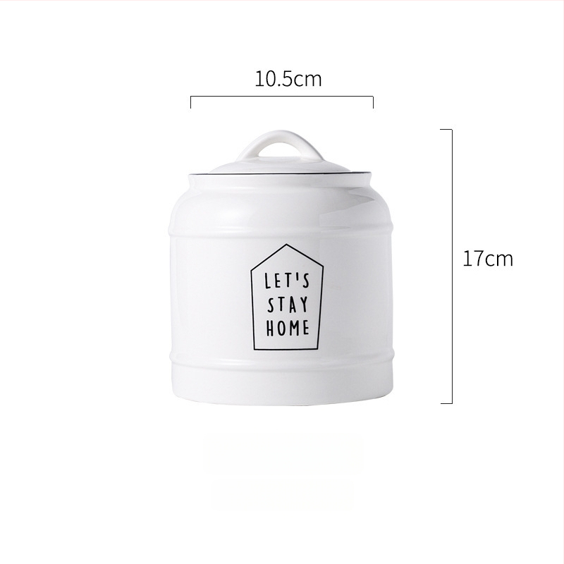 Κεραμικό δοχείο αποθήκευσης τροφών για γάτες και σκύλους | Αεροστεγές καπάκι | Πολυχρηστικό για αποξηραμένα φρούτα, καραμέλες και τσάι