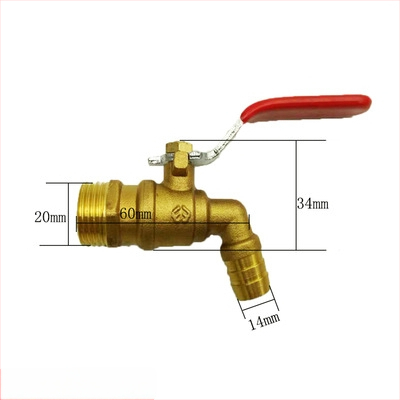 Meďový uhlový kohútik na horúcu vodu so guľovým jadrom a vypúšťacím ventilom, model Water Tsui, telo z meďe, jednorukový dvojitý ovládací systém, 0,6 MPa, 120°C, ručná montáž