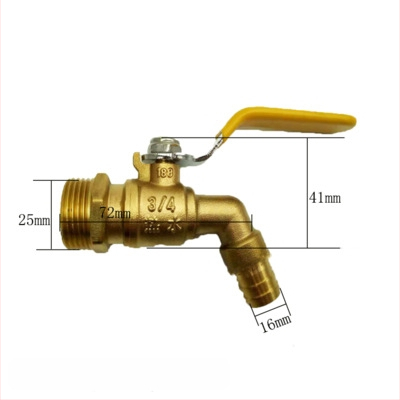 Meďový uhlový kohútik na horúcu vodu so guľovým jadrom a vypúšťacím ventilom, model Water Tsui, telo z meďe, jednorukový dvojitý ovládací systém, 0,6 MPa, 120°C, ručná montáž