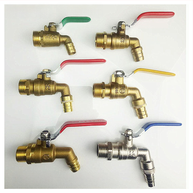 Meďový uhlový kohútik na horúcu vodu so guľovým jadrom a vypúšťacím ventilom, model Water Tsui, telo z meďe, jednorukový dvojitý ovládací systém, 0,6 MPa, 120°C, ručná montáž