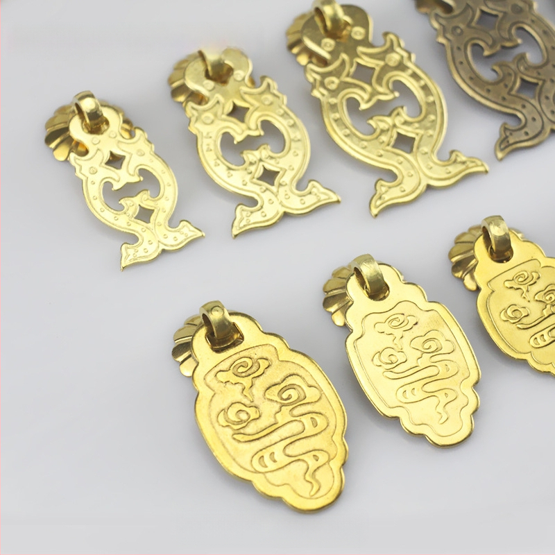 Μπρούντζινη λαβή πόρτας ντουλάπας με μοτίβο σύννεφο-ψάρι, σε στυλ Νέας Κινέζικης, για πόρτες ντουλάπών και συρταριών, μάρκα Happy Bronze