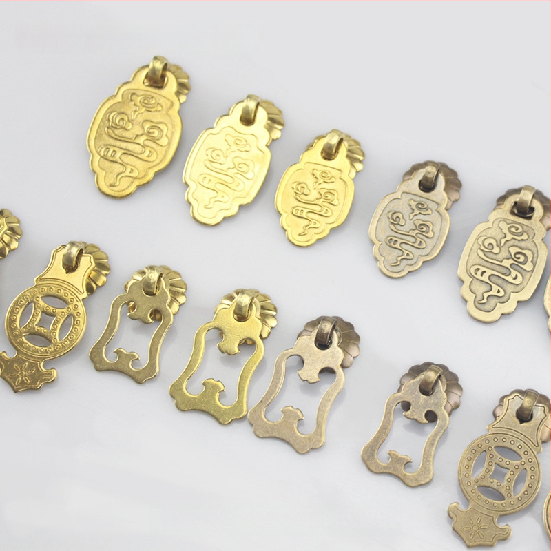 Μπρούντζινη λαβή πόρτας ντουλάπας με μοτίβο σύννεφο-ψάρι, σε στυλ Νέας Κινέζικης, για πόρτες ντουλάπών και συρταριών, μάρκα Happy Bronze