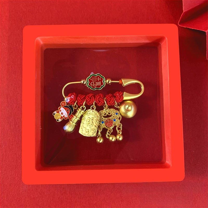 Брошка за бебета и деца - анти-страх аксесоар за безопасни разходки, унисекс, зодия Дракон, смесени материали, зима 2023