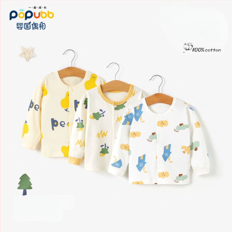 Unisex βαμβακερή θερμική μπλούζα βάσης για παιδιά 1–3 ετών, μαλακή επεξεργασία, στρογγυλή λαιμόκοψη, 100% βαμβάκι, Άνοιξη-Φθινόπωρο-Χειμώνας