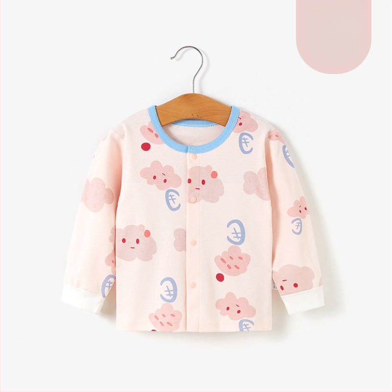 Unisex βαμβακερή θερμική μπλούζα βάσης για παιδιά 1–3 ετών, μαλακή επεξεργασία, στρογγυλή λαιμόκοψη, 100% βαμβάκι, Άνοιξη-Φθινόπωρο-Χειμώνας