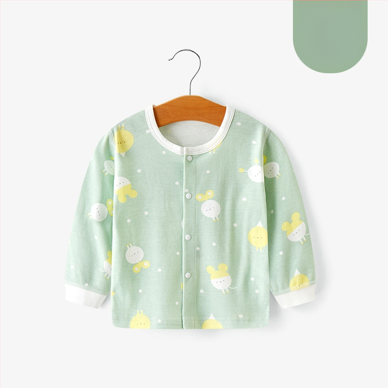 Unisex βαμβακερή θερμική μπλούζα βάσης για παιδιά 1–3 ετών, μαλακή επεξεργασία, στρογγυλή λαιμόκοψη, 100% βαμβάκι, Άνοιξη-Φθινόπωρο-Χειμώνας