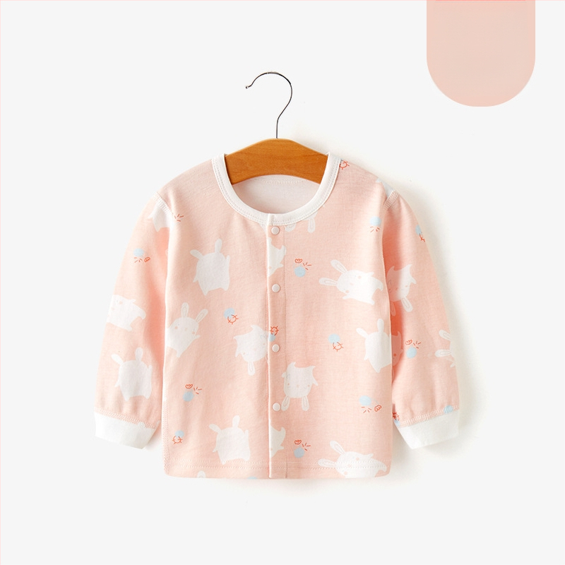 Unisex βαμβακερή θερμική μπλούζα βάσης για παιδιά 1–3 ετών, μαλακή επεξεργασία, στρογγυλή λαιμόκοψη, 100% βαμβάκι, Άνοιξη-Φθινόπωρο-Χειμώνας