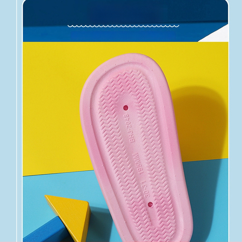 Детски еднократни сгъваеми чехли за хотел и пътуване, леки и тънки, за деца 1–3 години, PVC горна част и PVC подметка, стил карикатура, лято