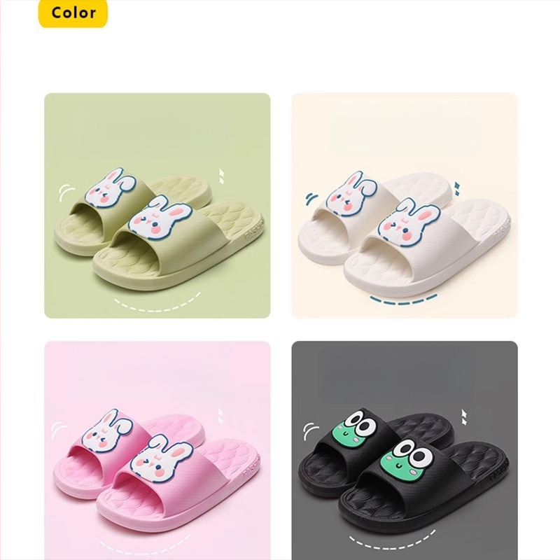 Детски еднократни сгъваеми чехли за хотел и пътуване, леки и тънки, за деца 1–3 години, PVC горна част и PVC подметка, стил карикатура, лято