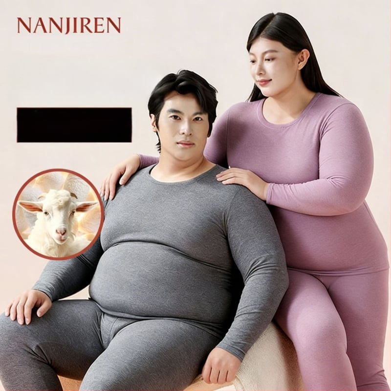 Set unisex de lenjerie termică, cu căptușeală fleece, țesătură extra groasă, guler rotund, bluza cu mânecă lungă și pantaloni lungi