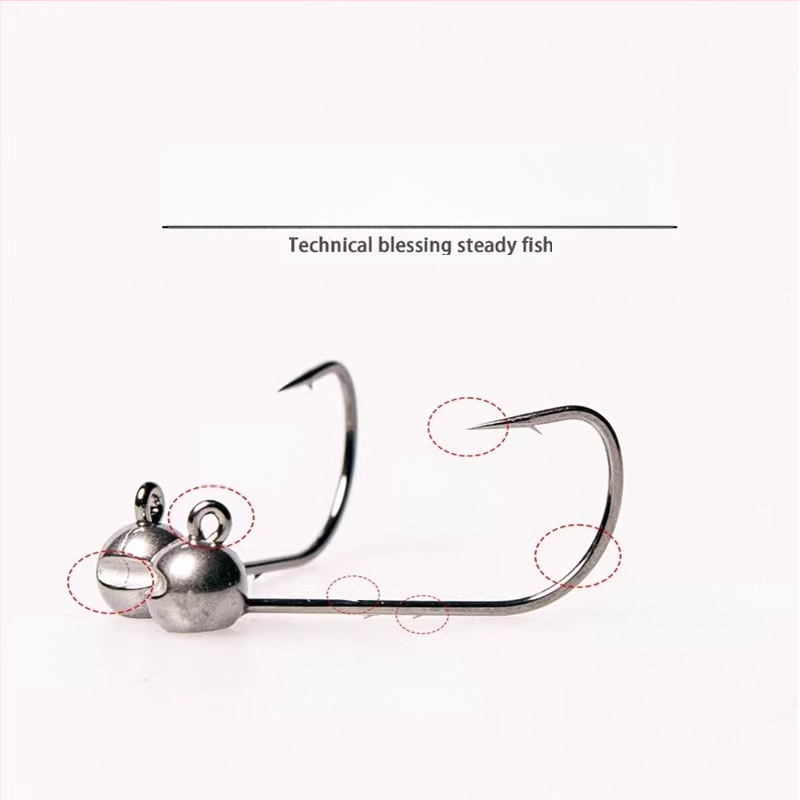 Cârlig de pescuit cu cap de oțel wolfram, fără cârlig, pentru biban negru, anti-încâlcire, pescuit în lac rezervoar