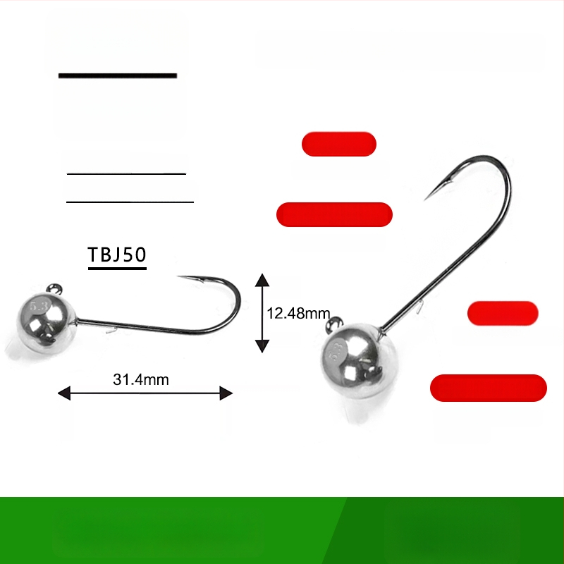 Cârlig de pescuit cu cap de oțel wolfram, fără cârlig, pentru biban negru, anti-încâlcire, pescuit în lac rezervoar