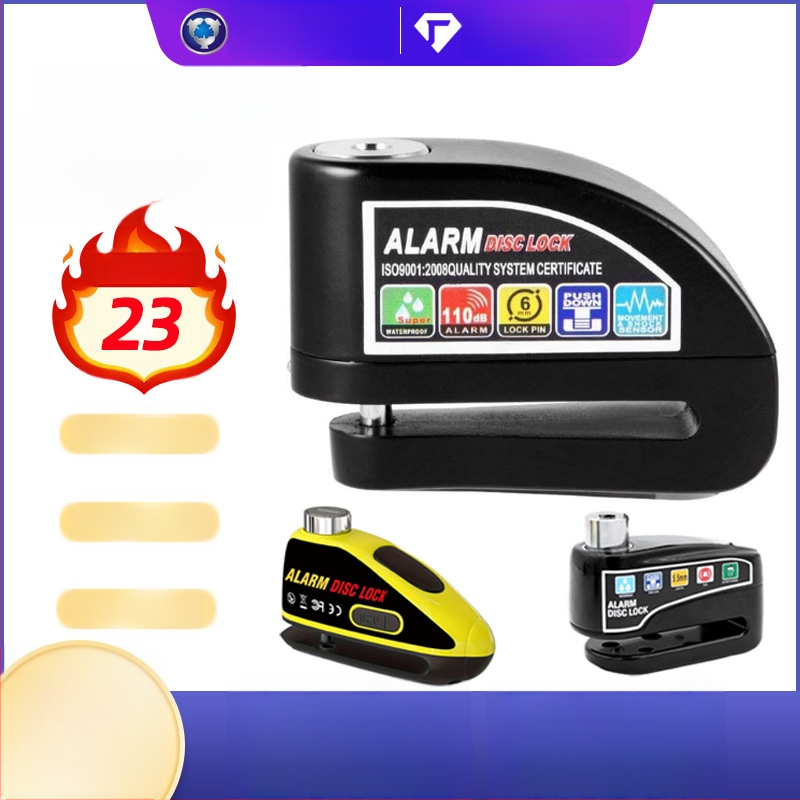 Alarmos tárcsafék-zár motorkerékpárok és elektromos kerékpárok számára, újratölthető riasztással (Modell: Alarm disc brake lock; Anyag: Alloy steel ABS; Márka: Strong Valley; Tömeg: 460 g; Alkalmazási terület: különböző tárcsafékes járművek)
