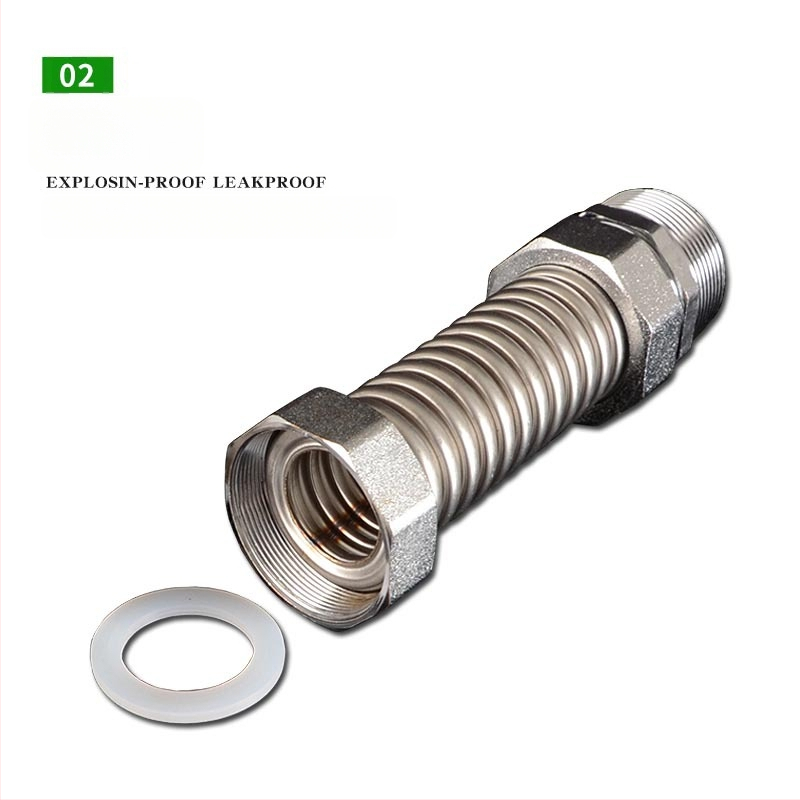 Nerezová oceľová gofrovaná rúra s železnou koncovkou pre centrálnu klimatizáciu — menovitý tlak 1,6, prevádzková teplota 120°C, model železná hlava