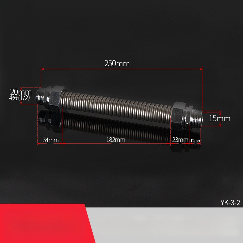 Nerezová oceľová gofrovaná rúra s železnou koncovkou pre centrálnu klimatizáciu — menovitý tlak 1,6, prevádzková teplota 120°C, model železná hlava