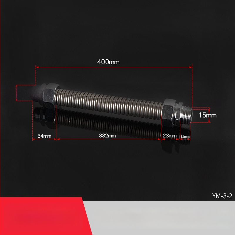 Nerezová oceľová gofrovaná rúra s železnou koncovkou pre centrálnu klimatizáciu — menovitý tlak 1,6, prevádzková teplota 120°C, model železná hlava