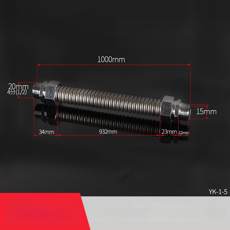 Nerezová oceľová gofrovaná rúra s železnou koncovkou pre centrálnu klimatizáciu — menovitý tlak 1,6, prevádzková teplota 120°C, model železná hlava
