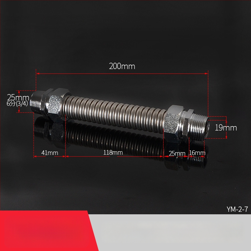 Nerezová oceľová gofrovaná rúra s železnou koncovkou pre centrálnu klimatizáciu — menovitý tlak 1,6, prevádzková teplota 120°C, model železná hlava