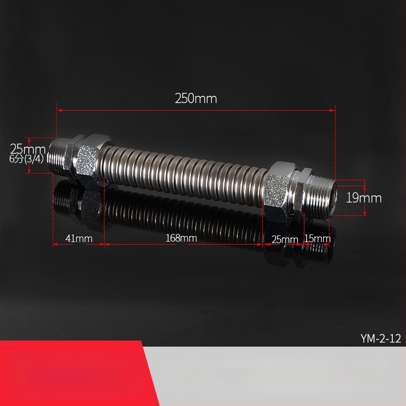 Nerezová oceľová gofrovaná rúra s železnou koncovkou pre centrálnu klimatizáciu — menovitý tlak 1,6, prevádzková teplota 120°C, model železná hlava