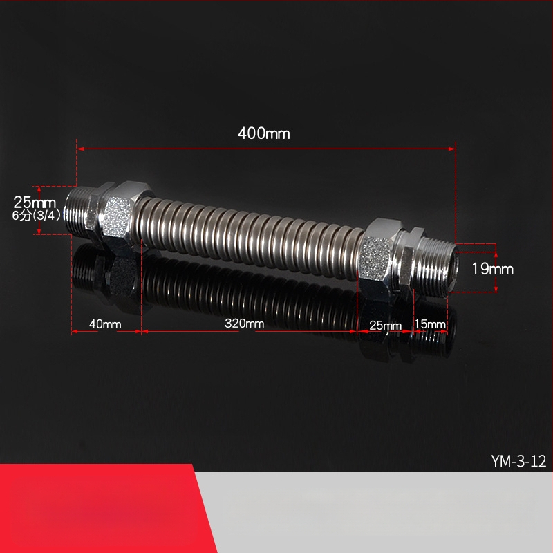 Nerezová oceľová gofrovaná rúra s železnou koncovkou pre centrálnu klimatizáciu — menovitý tlak 1,6, prevádzková teplota 120°C, model železná hlava