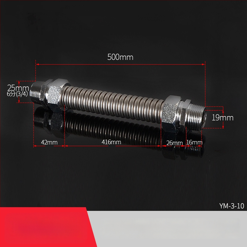 Nerezová oceľová gofrovaná rúra s železnou koncovkou pre centrálnu klimatizáciu — menovitý tlak 1,6, prevádzková teplota 120°C, model železná hlava