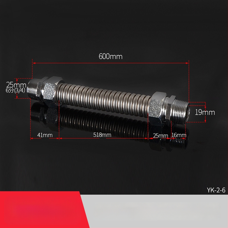 Nerezová oceľová gofrovaná rúra s železnou koncovkou pre centrálnu klimatizáciu — menovitý tlak 1,6, prevádzková teplota 120°C, model železná hlava