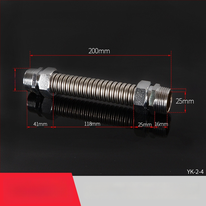 Nerezová oceľová gofrovaná rúra s železnou koncovkou pre centrálnu klimatizáciu — menovitý tlak 1,6, prevádzková teplota 120°C, model železná hlava