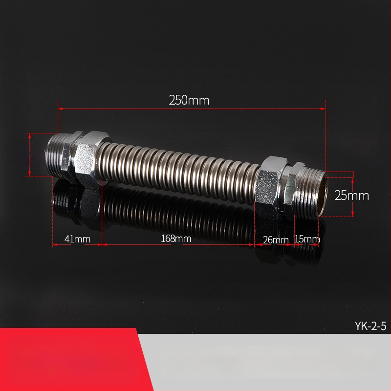 Nerezová oceľová gofrovaná rúra s železnou koncovkou pre centrálnu klimatizáciu — menovitý tlak 1,6, prevádzková teplota 120°C, model železná hlava