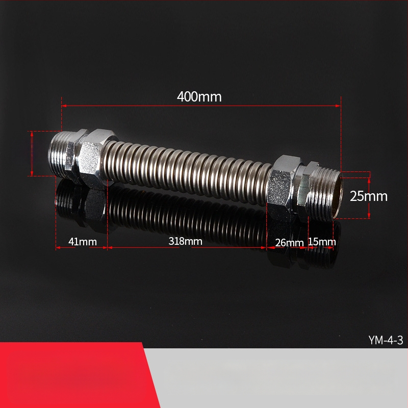 Nerezová oceľová gofrovaná rúra s železnou koncovkou pre centrálnu klimatizáciu — menovitý tlak 1,6, prevádzková teplota 120°C, model železná hlava