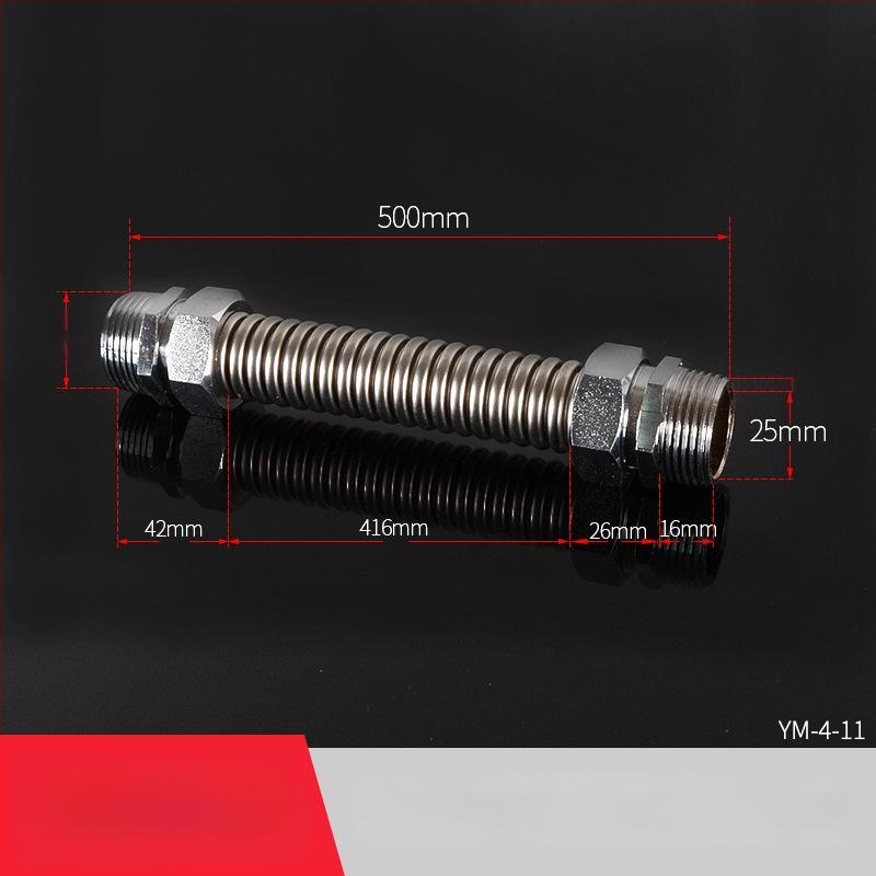 Nerezová oceľová gofrovaná rúra s železnou koncovkou pre centrálnu klimatizáciu — menovitý tlak 1,6, prevádzková teplota 120°C, model železná hlava