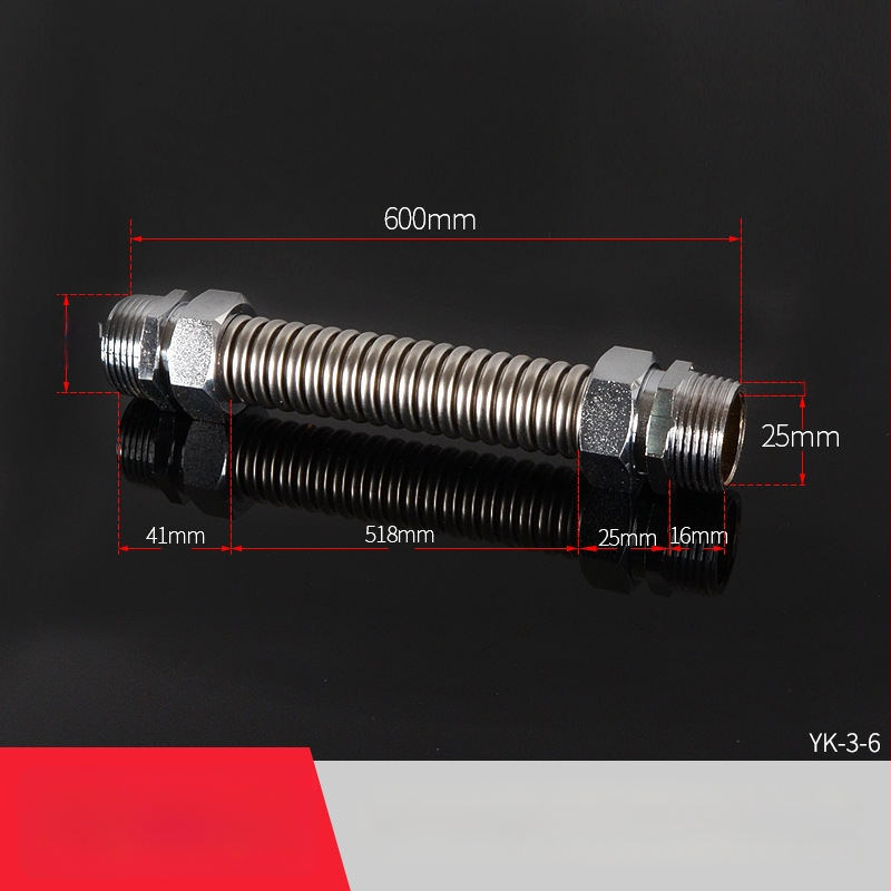 Nerezová oceľová gofrovaná rúra s železnou koncovkou pre centrálnu klimatizáciu — menovitý tlak 1,6, prevádzková teplota 120°C, model železná hlava