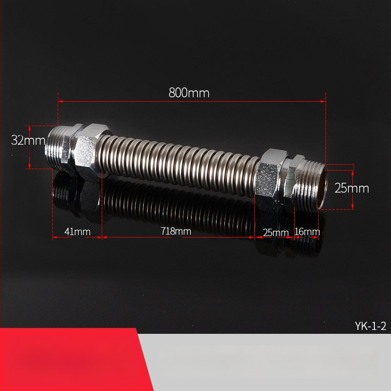 Nerezová oceľová gofrovaná rúra s železnou koncovkou pre centrálnu klimatizáciu — menovitý tlak 1,6, prevádzková teplota 120°C, model železná hlava