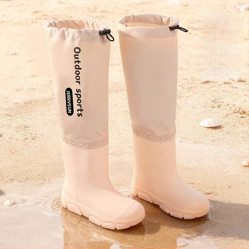 Cizme de ploaie din PVC pentru copii, unisex, înălțime joasă, talpă plată, căptușite cu fleece, patru sezoane, 4–16 ani