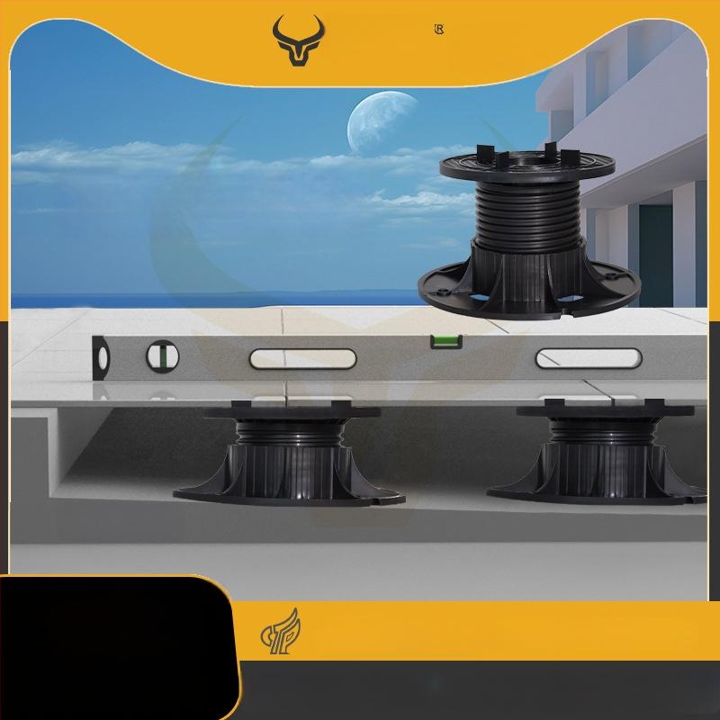 Suport universal cu cap reglabil (0–5°), rază 70–520 mm, capacitate de încărcare 1–2 tone, potrivit pentru ieșiri, acoperișuri și pavaje de terasă