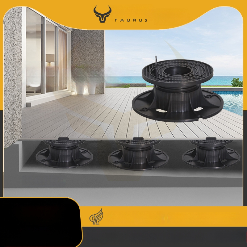 Suport universal cu cap reglabil (0–5°), rază 70–520 mm, capacitate de încărcare 1–2 tone, potrivit pentru ieșiri, acoperișuri și pavaje de terasă