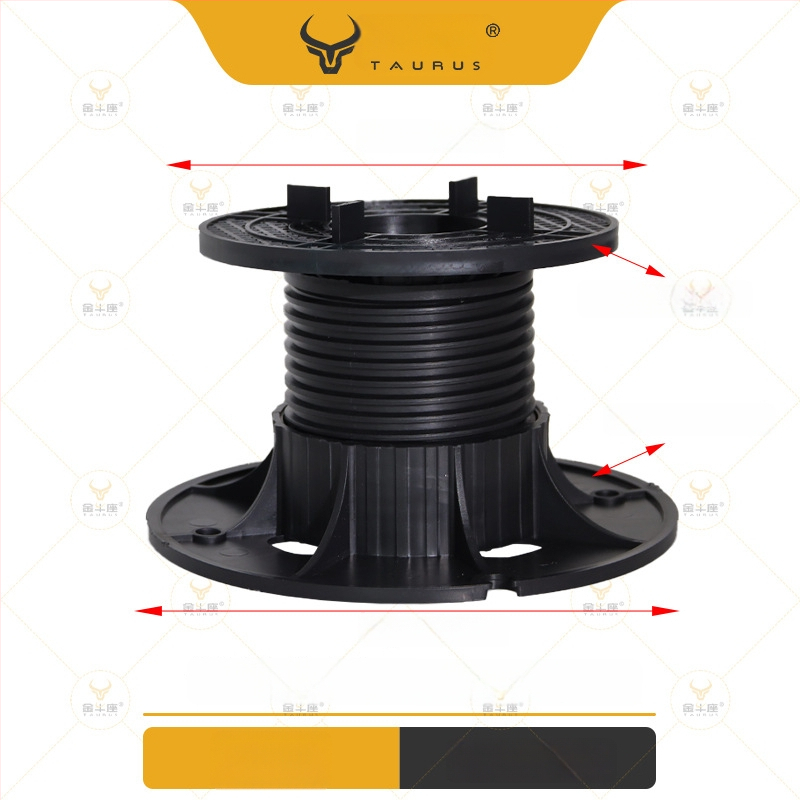 Suport universal cu cap reglabil (0–5°), rază 70–520 mm, capacitate de încărcare 1–2 tone, potrivit pentru ieșiri, acoperișuri și pavaje de terasă