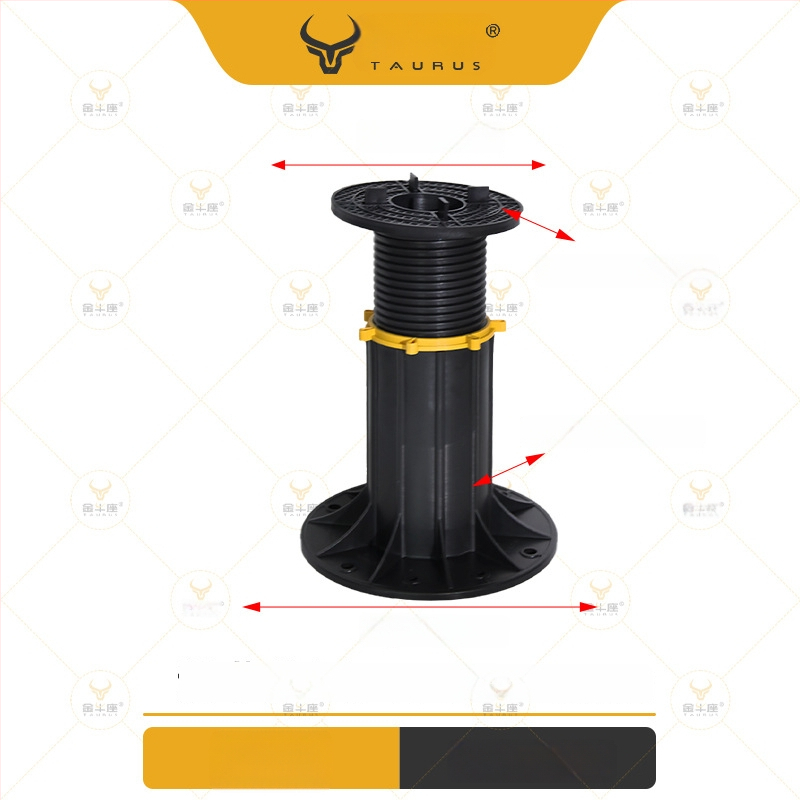 Suport universal cu cap reglabil (0–5°), rază 70–520 mm, capacitate de încărcare 1–2 tone, potrivit pentru ieșiri, acoperișuri și pavaje de terasă