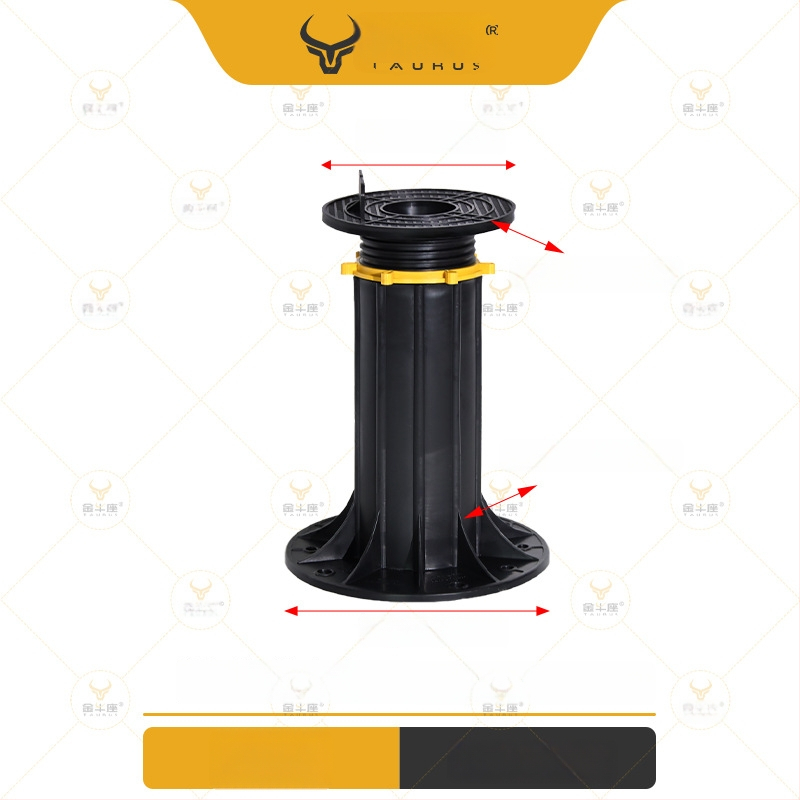 Suport universal cu cap reglabil (0–5°), rază 70–520 mm, capacitate de încărcare 1–2 tone, potrivit pentru ieșiri, acoperișuri și pavaje de terasă