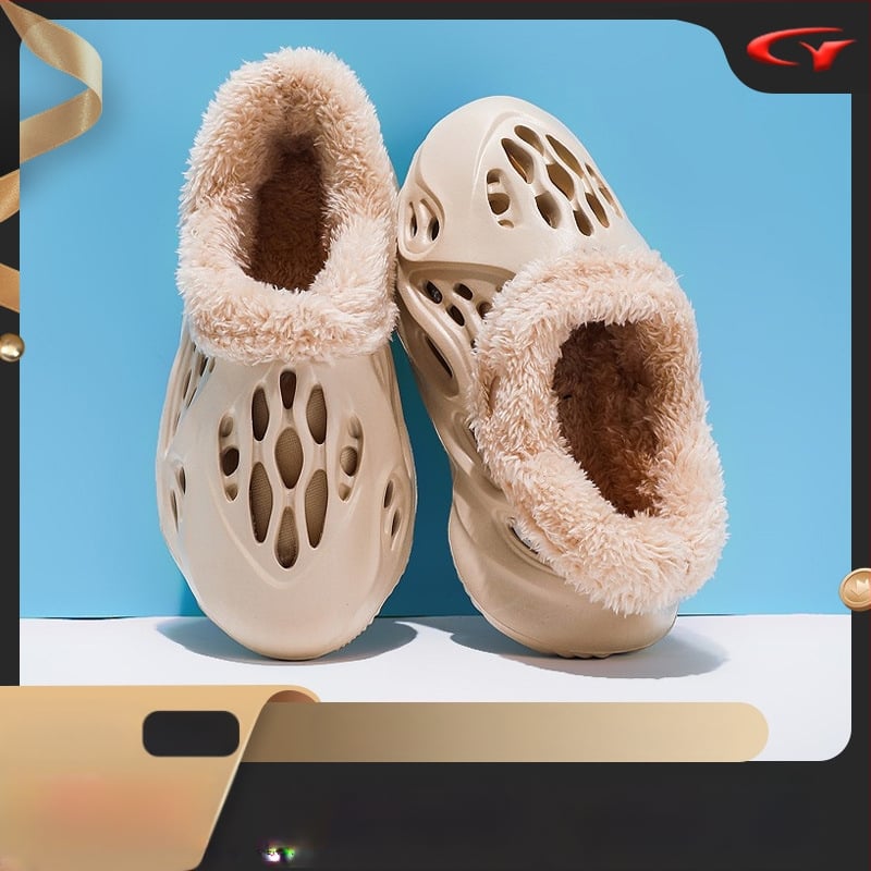 Uniszex EVA beltéri gyerekcipő fleece bélésével, vastag talppal és sarok-támogatással (téli)