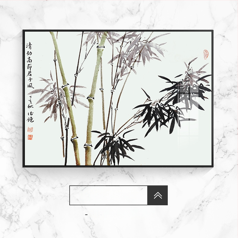 Διακοσμητικό έργο τοίχου για ηλεκτρικό μετρητή, τοπίο, κρεμαστό, πλαίσιο από κράμα αλουμινίου, πίνακας πορσελάνης με κρύσταλλο, νέο κινέζικο στυλ