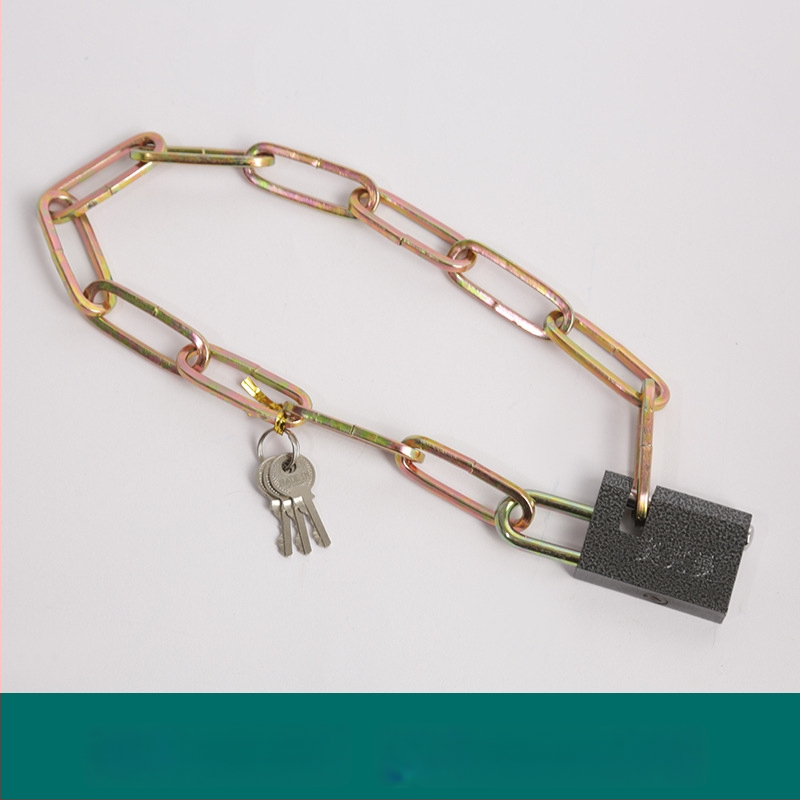 Oakman Láncos zár kerékpárok és motorkerékpárokhoz – vasból készült lánc, üveg- és külső ajtókhoz, testreszabható, modern stílus