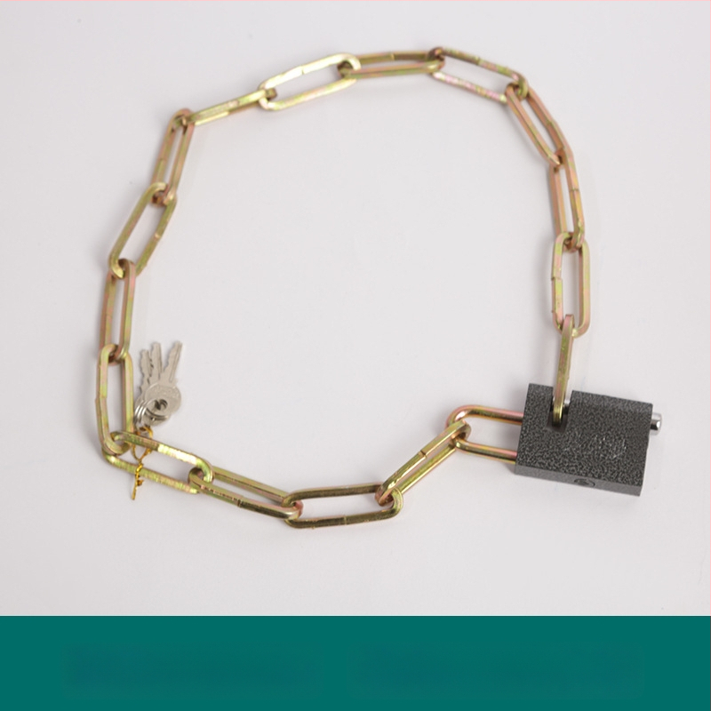 Oakman Láncos zár kerékpárok és motorkerékpárokhoz – vasból készült lánc, üveg- és külső ajtókhoz, testreszabható, modern stílus