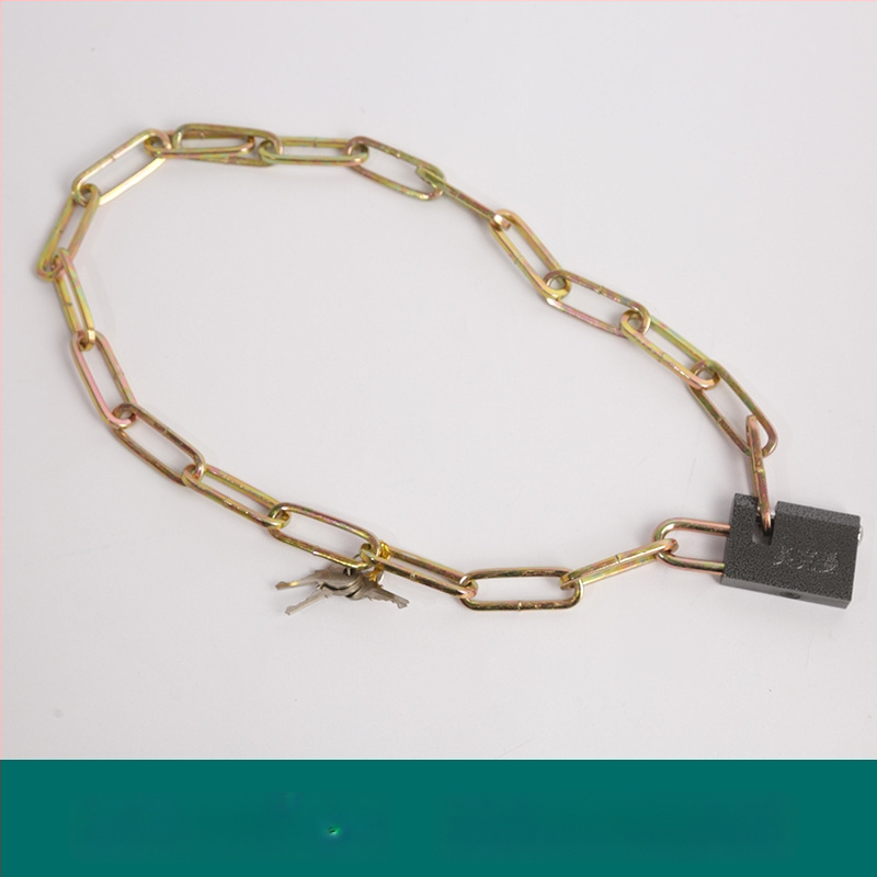 Oakman Láncos zár kerékpárok és motorkerékpárokhoz – vasból készült lánc, üveg- és külső ajtókhoz, testreszabható, modern stílus