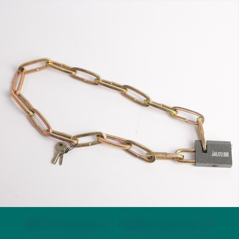 Oakman Láncos zár kerékpárok és motorkerékpárokhoz – vasból készült lánc, üveg- és külső ajtókhoz, testreszabható, modern stílus