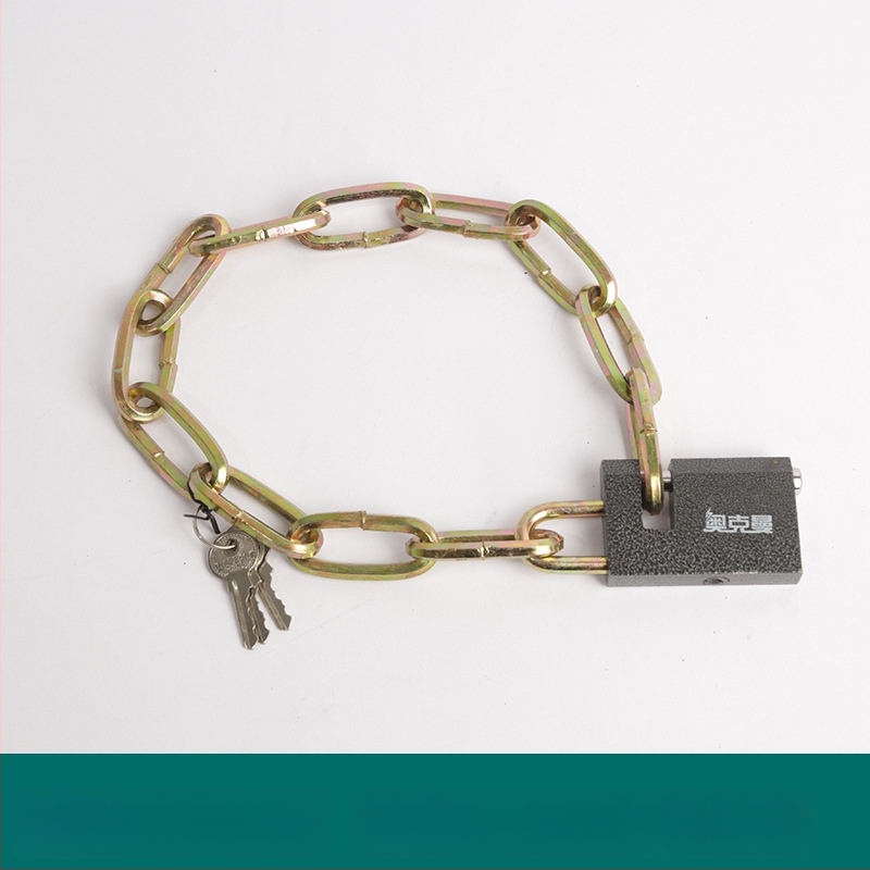 Oakman Láncos zár kerékpárok és motorkerékpárokhoz – vasból készült lánc, üveg- és külső ajtókhoz, testreszabható, modern stílus