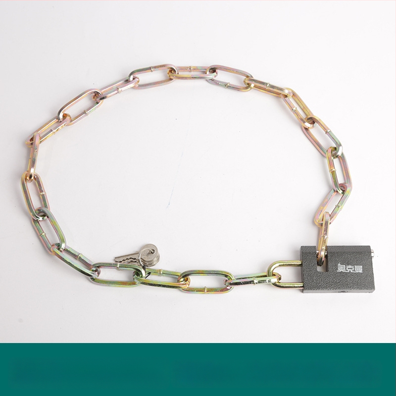 Oakman Láncos zár kerékpárok és motorkerékpárokhoz – vasból készült lánc, üveg- és külső ajtókhoz, testreszabható, modern stílus