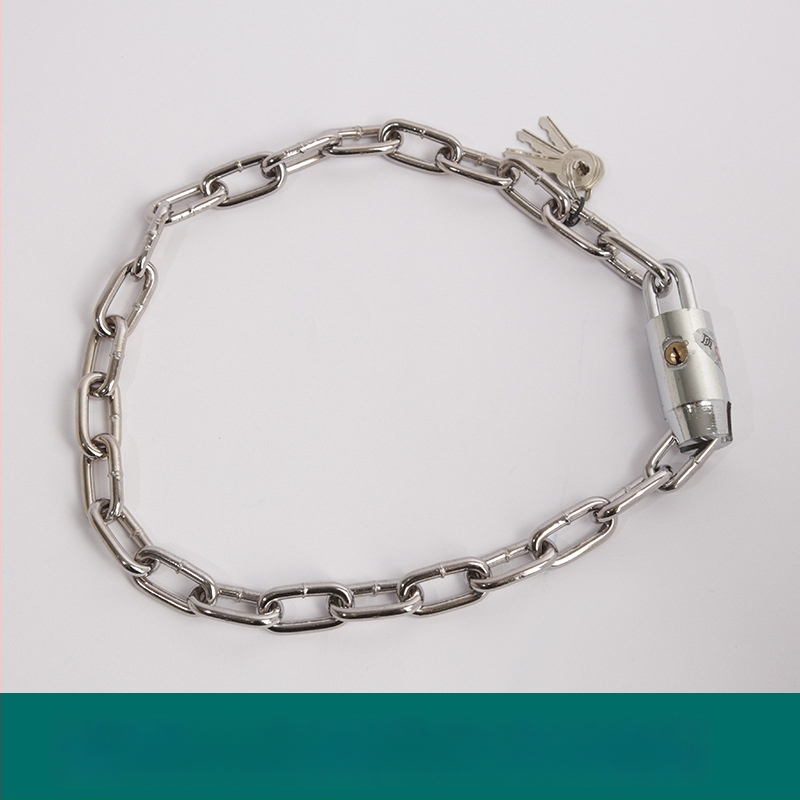 Oakman Láncos zár kerékpárok és motorkerékpárokhoz – vasból készült lánc, üveg- és külső ajtókhoz, testreszabható, modern stílus