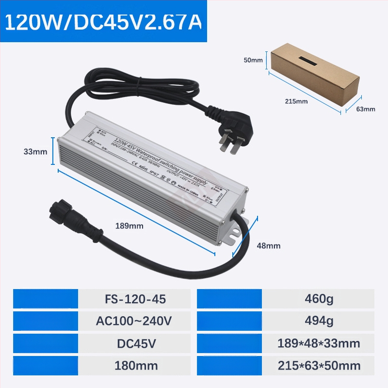 Захранване за ултразвуков овлажнител – 100W–800W, DC36V/45V/48V, IP67 водоустойчиво, Превключващо захранване, CE ROHS