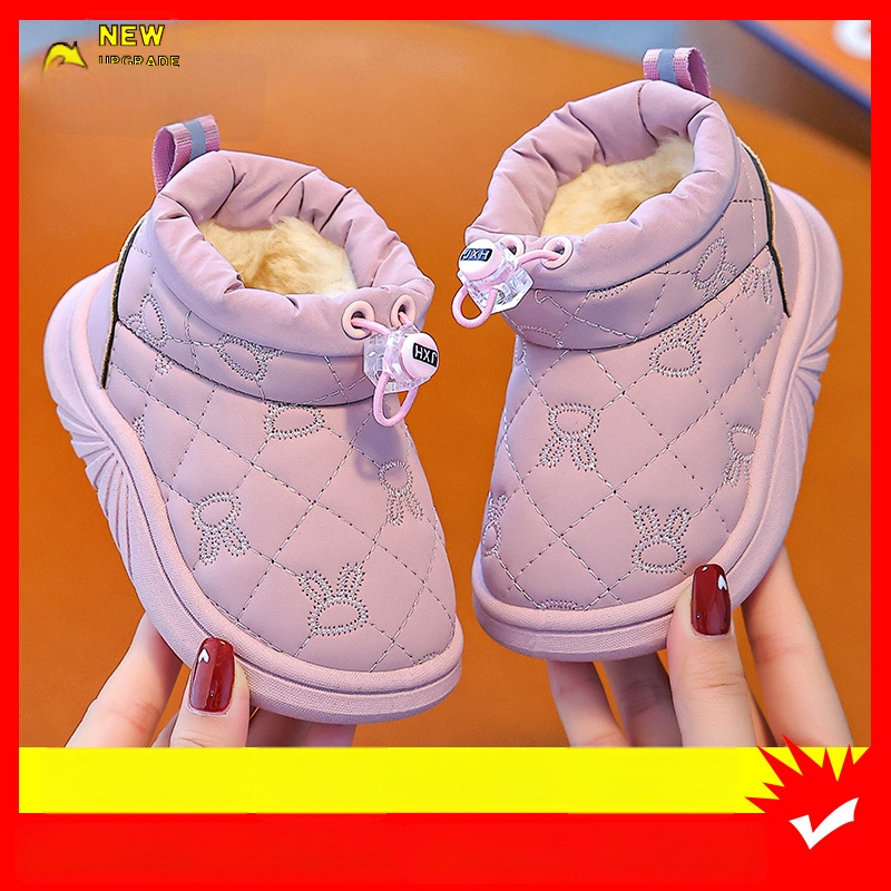 Dew Rabbit Gyerekek bokacsizma – téli, vízálló, csúszásmentes, műbőr, 1–12 éveseknek